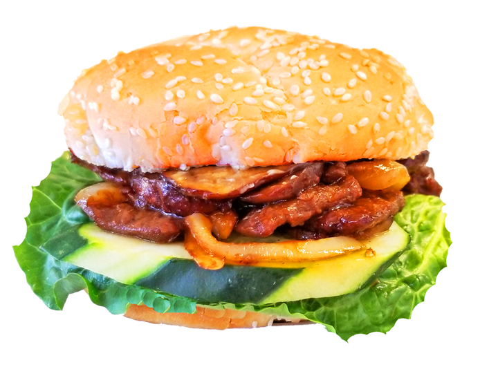 item  Beefless Grateful Burger : Side of Rainbow Salad