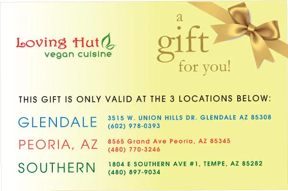Loving Hut Vegan Cuisine A gift for you